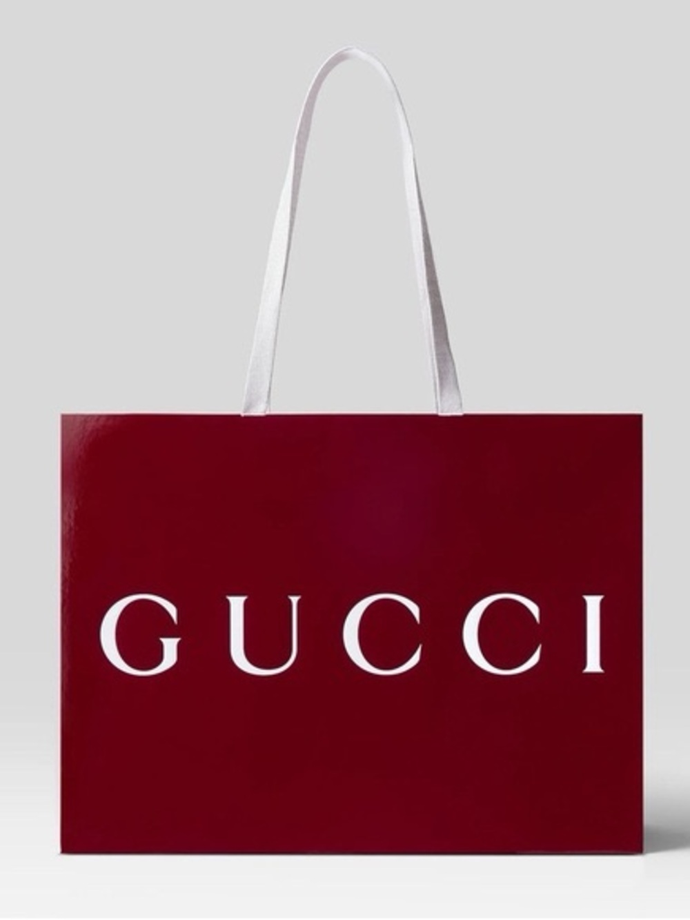 Large Gucci Burgundy Shopping Bag